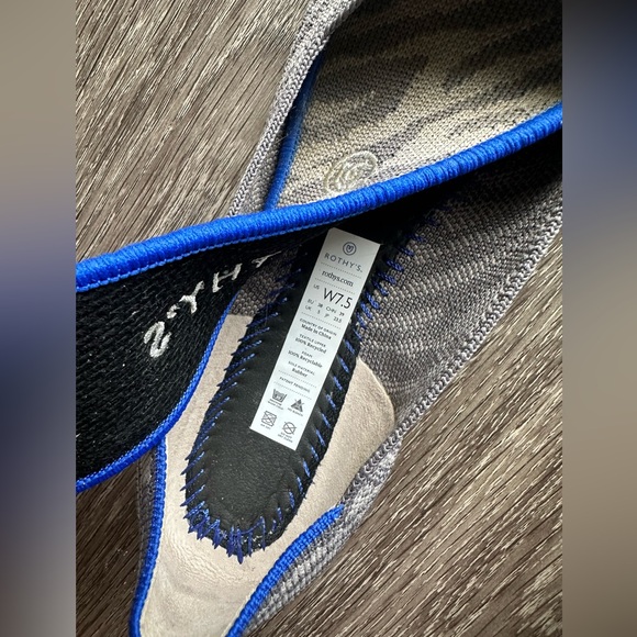 RARE DISCOUNTED Rothy’s Pointed Flats in Tonal Grey Zebra Animal Striped Sz7-1/2 - Picture 6 of 6